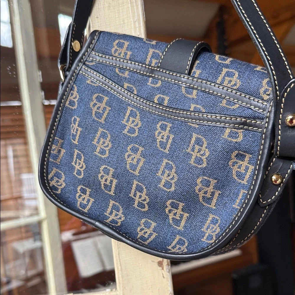 Dooney & Bourke Blue and Gold Crossbody Bag - Picture 3 of 6
